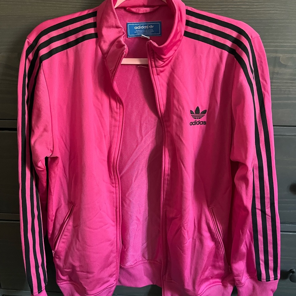 Adidas Originals Superstar Womens Tracksuit Pink 3 Stripes Logo Sz L